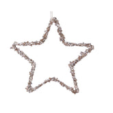 Decoris Iron Star with Glitter Spangels 15cm - Champagne